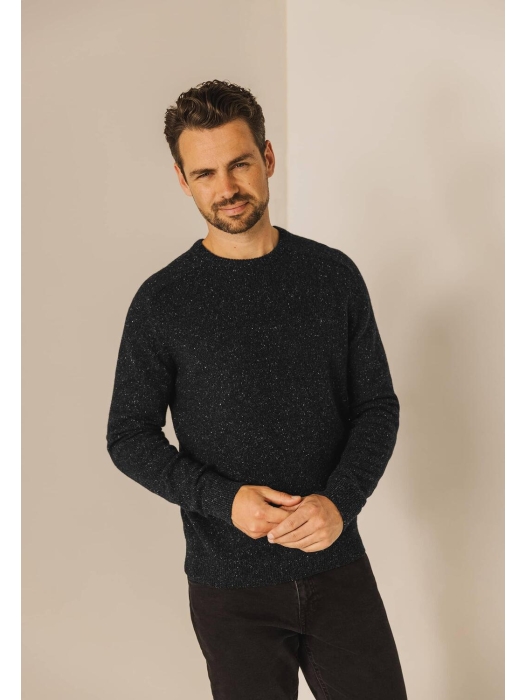 State of Art Pullover Crew-Neck P Donkerantraciet