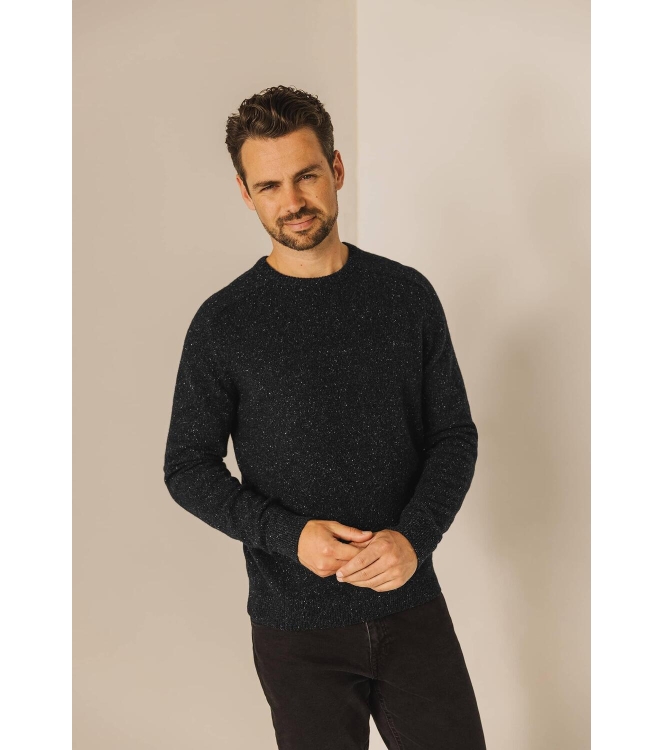 State of Art Pullover Crew-Neck P Donkerantraciet