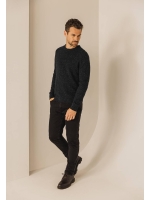 State of Art Pullover Crew-Neck P Donkerantraciet