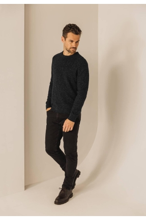 State of Art Pullover Crew-Neck P Donkerantraciet
