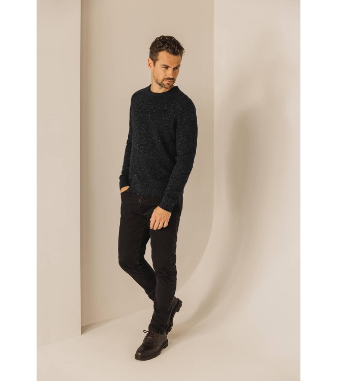 State of Art Pullover Crew-Neck P Donkerantraciet