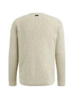 PME Legend R-neck cotton rib melee knit 7013 Bone white