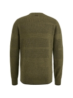 PME Legend R-neck cotton structure knit 6399 Dried herb