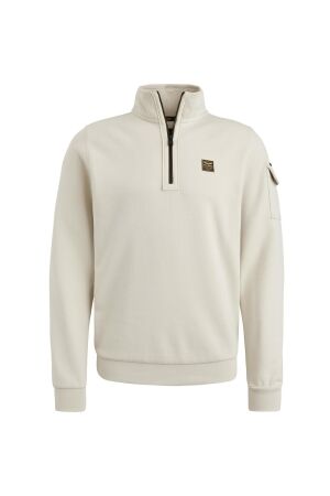 PME Legend Half zip collar interlock jersey 7013 Bone white