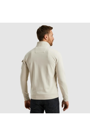 PME Legend Half zip collar interlock jersey 7013 Bone white