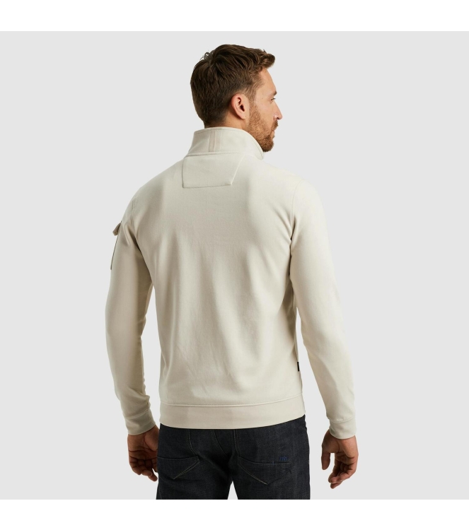 PME Legend Half zip collar interlock jersey 7013 Bone white