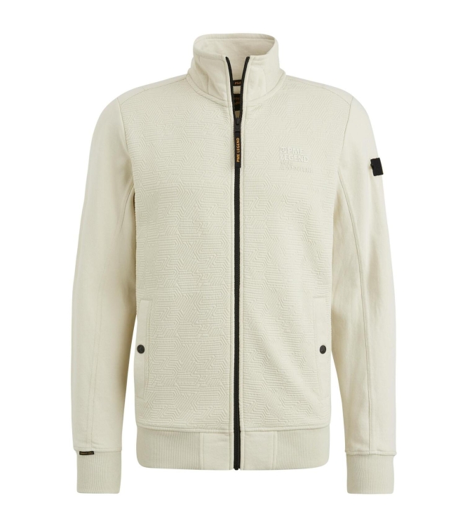 PME Legend Zip jacket jacquard interlock swea 7013 Bone white