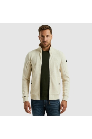 PME Legend Zip jacket jacquard interlock swea 7013 Bone white