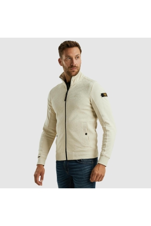 PME Legend Zip jacket jacquard interlock swea 7013 Bone white