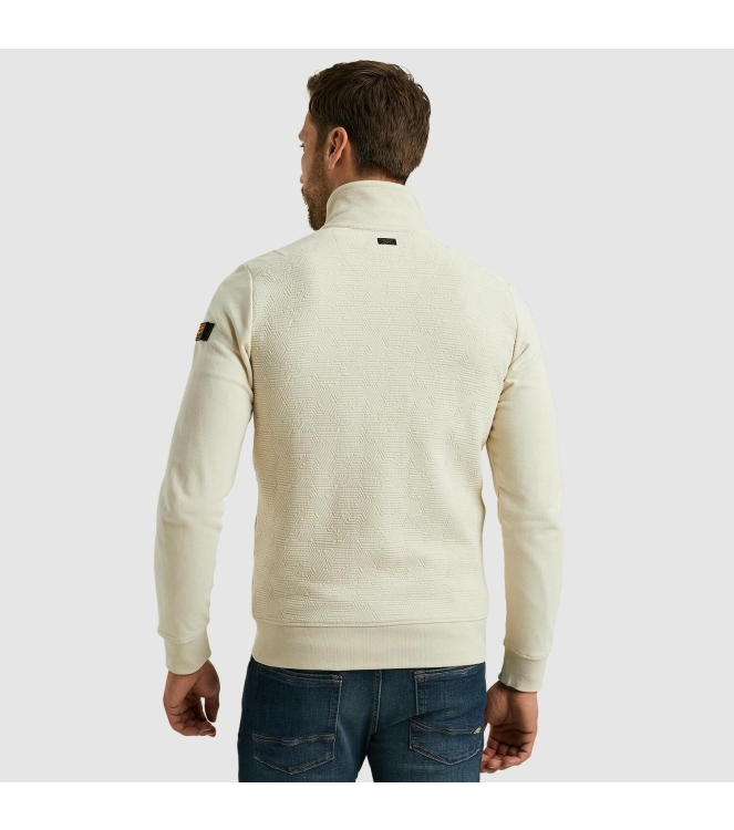 PME Legend Zip jacket jacquard interlock swea 7013 Bone white