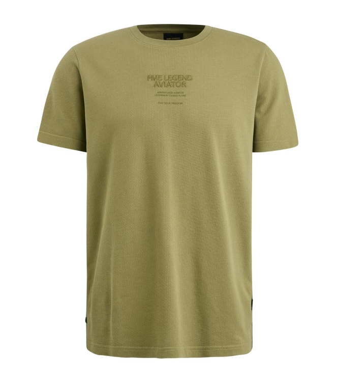PME Legend Short sleeve r-neck textured jerse 6399 Dried herb