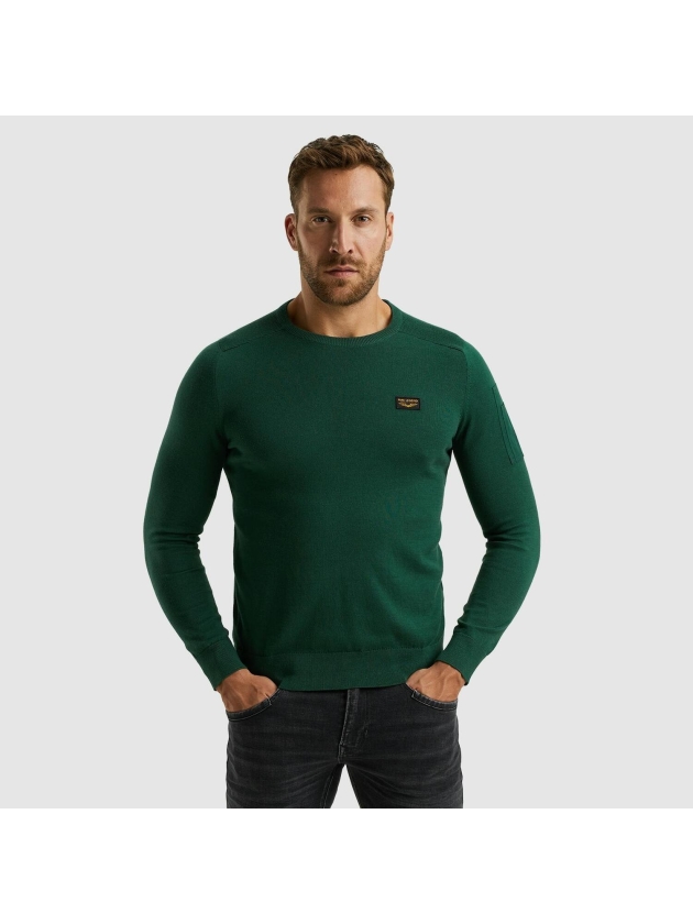 PME Legend R-neck American classic knit 6143 Trekking green