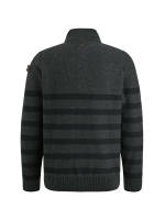 PME Legend Half zip collar cotton rib knit 996 Antracite Melee