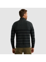 PME Legend Half zip collar cotton rib knit 996 Antracite Melee