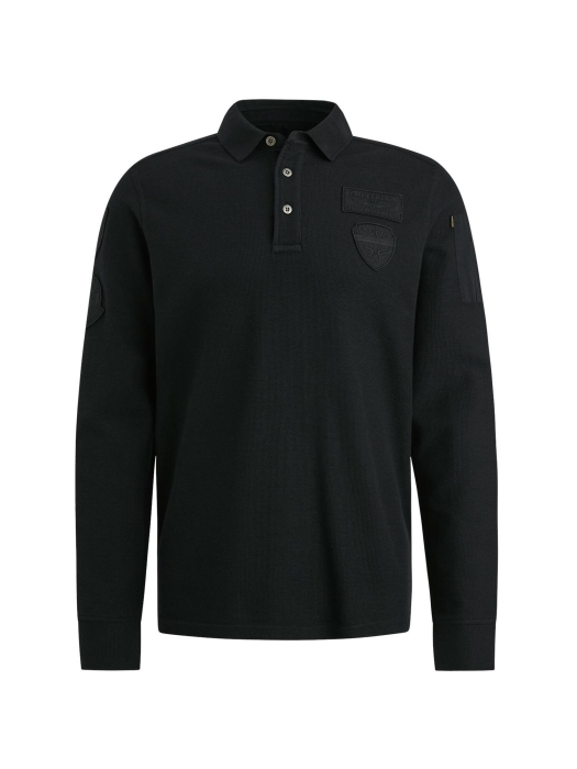 PME Legend Long sleeve polo Cargo style 999 Black