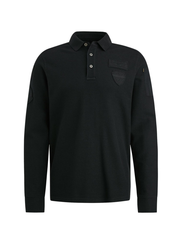 PME Legend Long sleeve polo Cargo style 999 Black