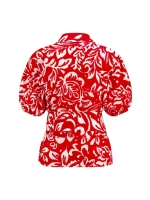 Studio Anneloes Elise flower blazer 3711 deep red/offwhite
