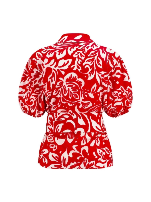 Studio Anneloes Elise flower blazer 3711 deep red/offwhite