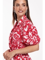 Studio Anneloes Elise flower blazer 3711 deep red/offwhite