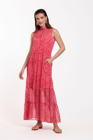 Studio Anneloes Farah crepe dress 3733 red/coral