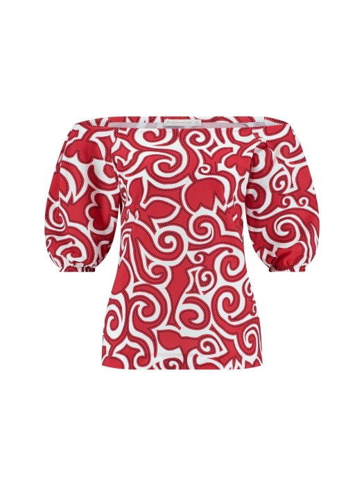 Studio Anneloes Manon tulip top 3711 red/offwhite