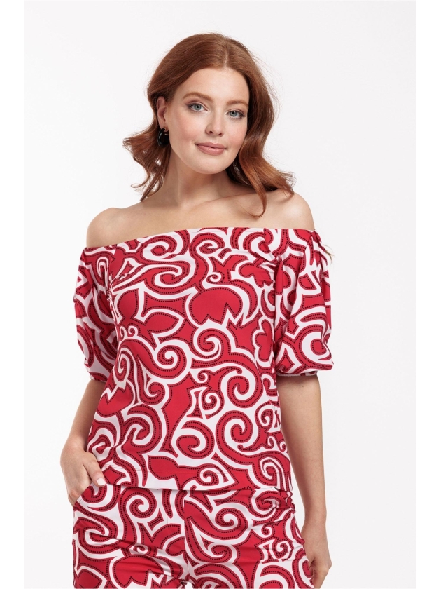 Studio Anneloes Manon tulip top 3711 red/offwhite