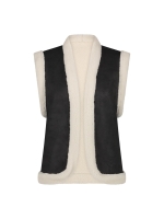 NUKUS Elise Gilet 89 black/offwhite