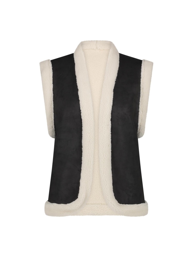NUKUS Elise Gilet 89 black/offwhite