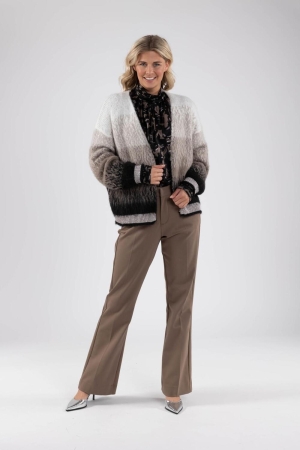 NUKUS Kirk Cardigan 114 offwhite/black