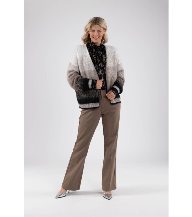 NUKUS Kirk Cardigan 114 offwhite/black