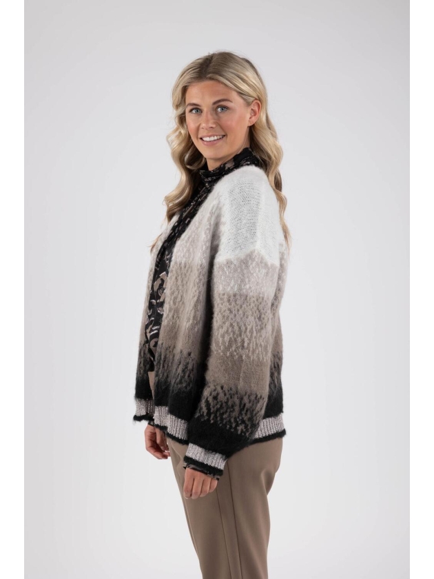 NUKUS Kirk Cardigan 114 offwhite/black