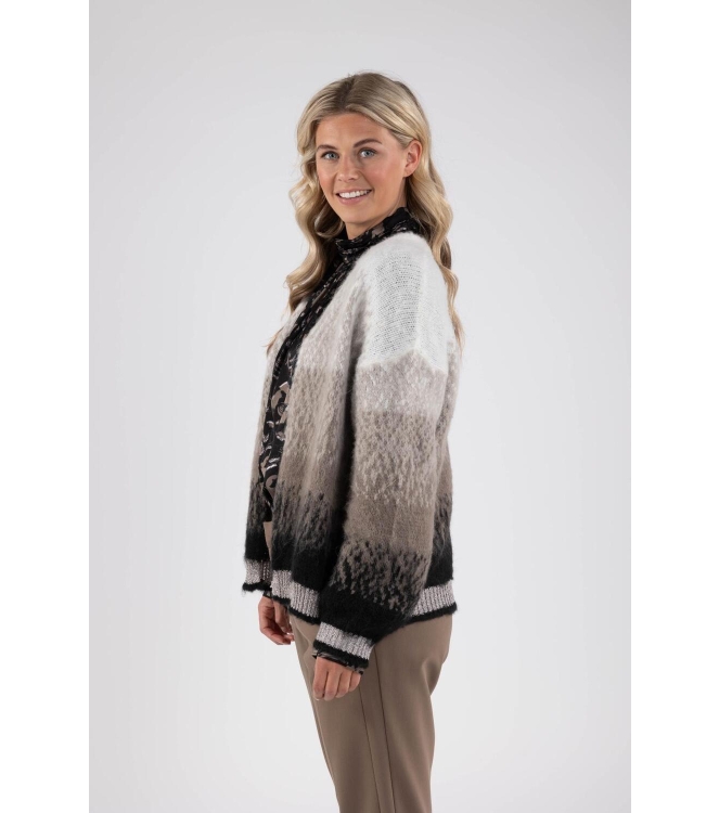 NUKUS Kirk Cardigan 114 offwhite/black