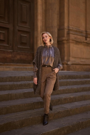 NUKUS Bess Cardigan 50 walnut