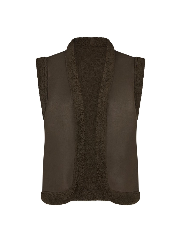 NUKUS Elise Gilet 37 burned olive