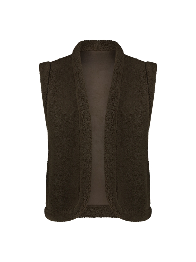NUKUS Elise Gilet 37 burned olive