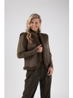 NUKUS Elise Gilet 37 burned olive