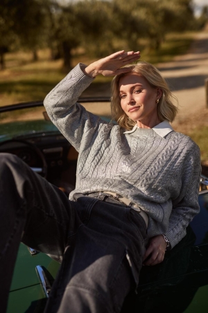 NUKUS Carmel Pullover 10 silver