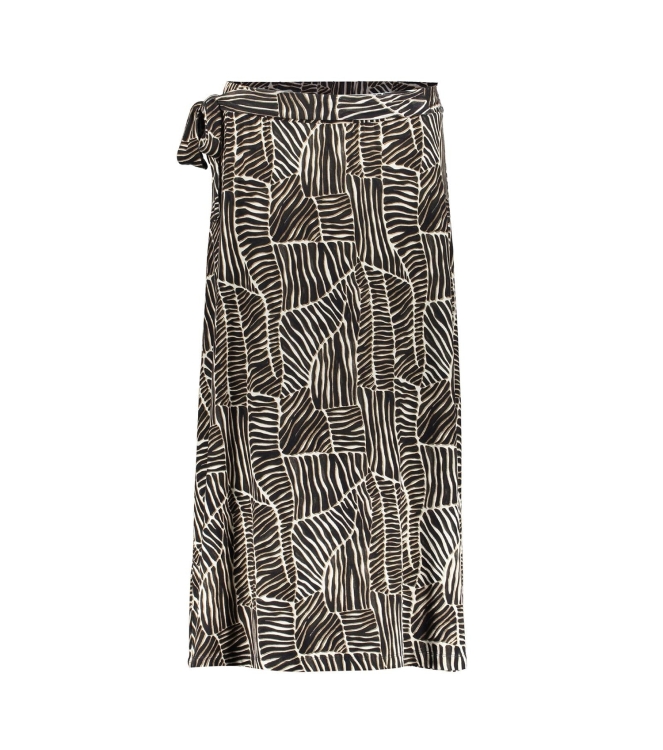 Geisha Skirt long with strap AOP Off white