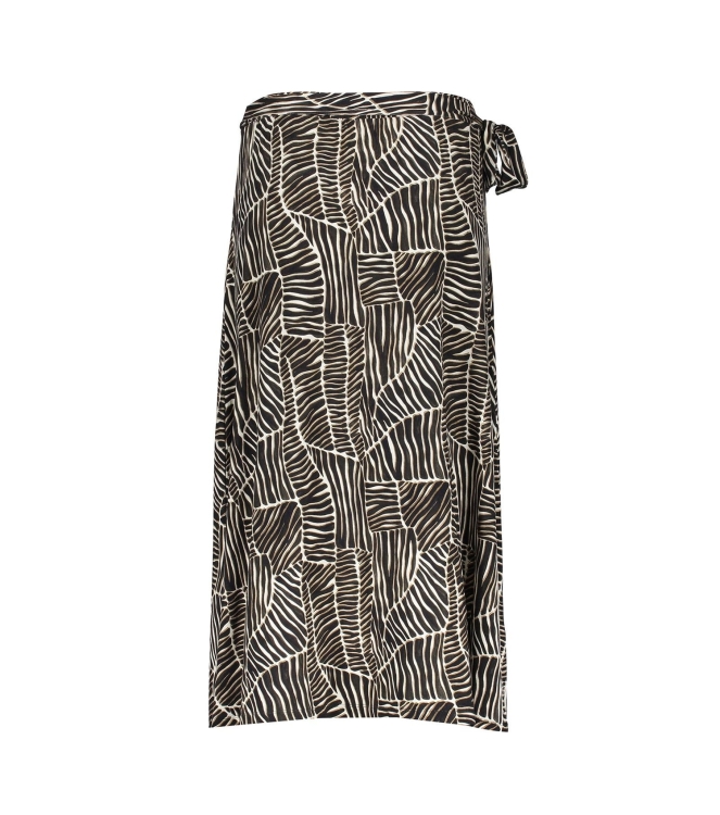 Geisha Skirt long with strap AOP Off white