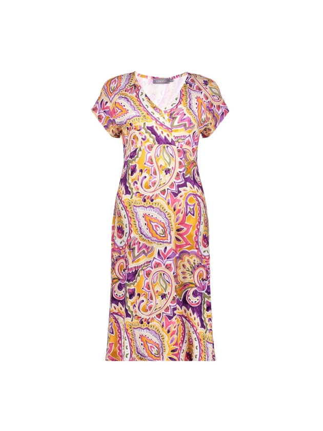 Geisha Dress short sleeves AOP 380 Purple