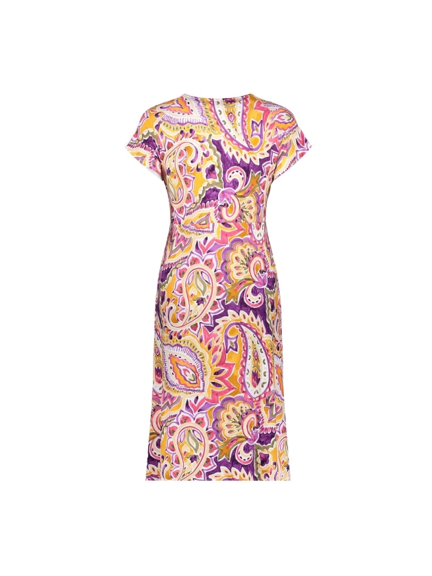 Geisha Dress short sleeves AOP 380 Purple