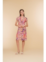 Geisha Dress short sleeves AOP 380 Purple