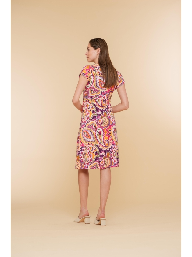 Geisha Dress short sleeves AOP 380 Purple