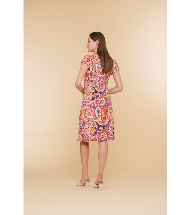 Geisha Dress short sleeves AOP 380 Purple