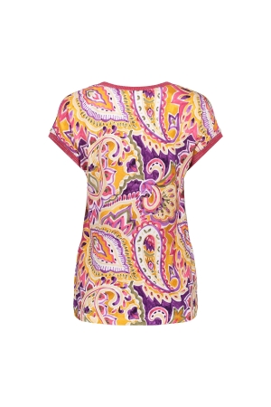 Geisha T-shirt AOP fancy rib 380 Purple