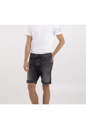 Replay Shorts Stretch Denim 097 Black denim