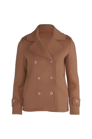 St Barth Woman Women Jacket Scuba 830 Camel