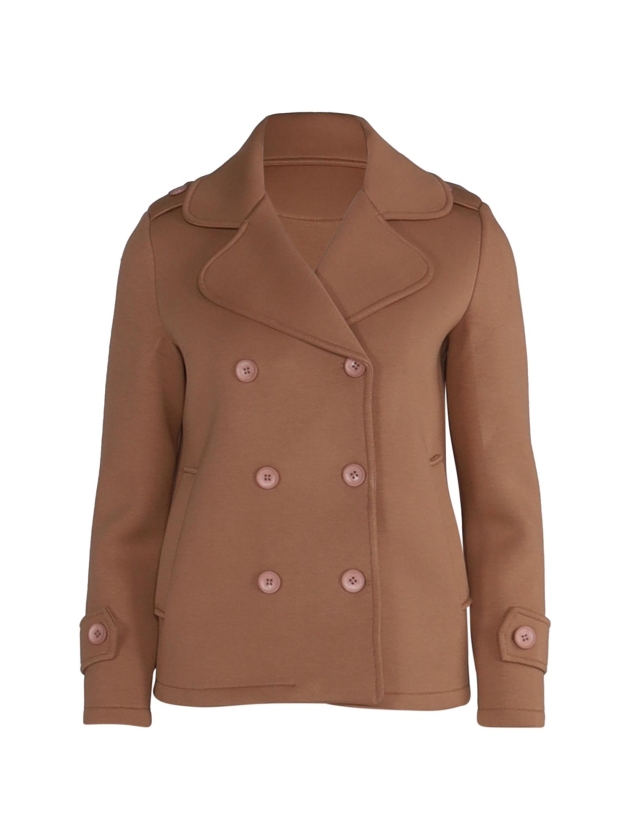 St Barth Woman Women Jacket Scuba 830 Camel