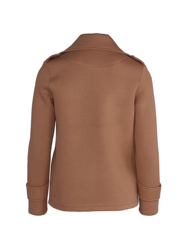 St Barth Woman Women Jacket Scuba 830 Camel