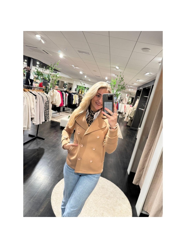 St Barth Woman Women Jacket Scuba 830 Camel